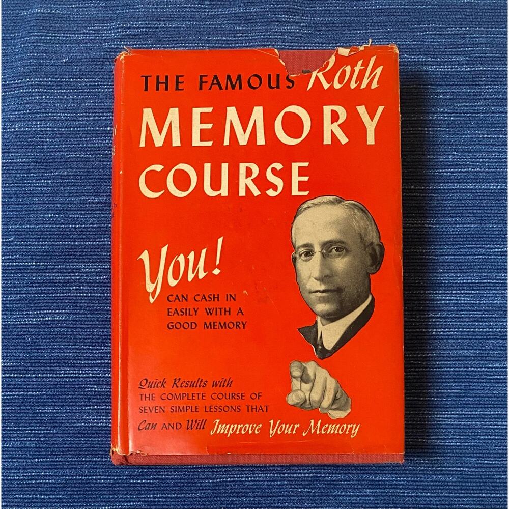 Signed Hardcover 1948 The Famous Roth Memory Course David M Roth Book - Picture 2 of 5